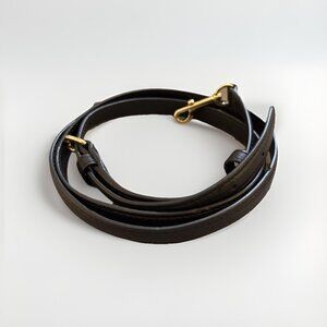 Coach Black Leather Silver Hardware Replacement Shoulder Strap 53” L x .5625”W